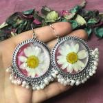 UV Resin earrings ✨||rose preserved earrings||diy earrings